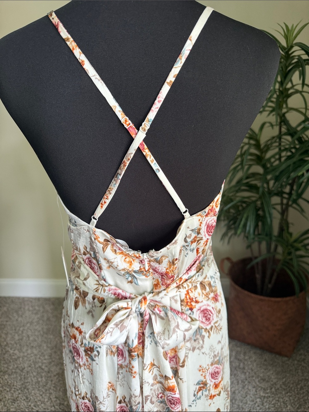 Altar'd State Cream Floral High-Low Maxi Dress - Picture 9 of 11